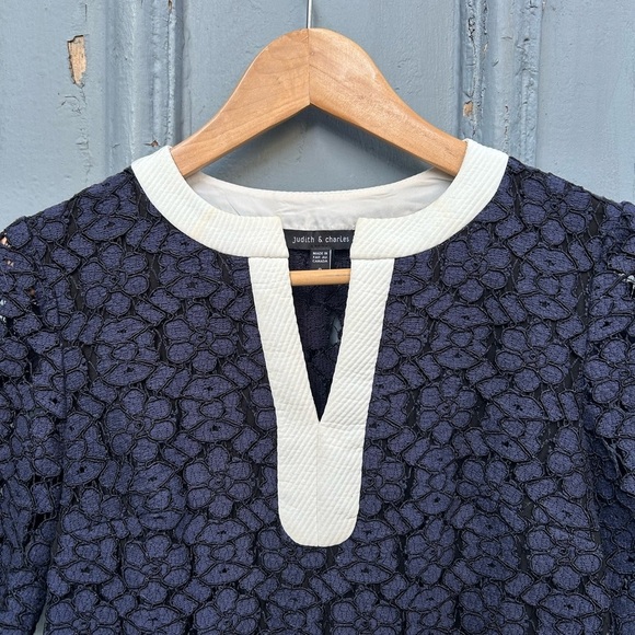 Judith & Charles Lace overlay Blouse, Size 0 - Picture 6 of 8